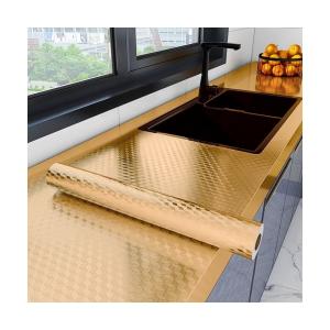 PVC Removable Gold Metallic Wallpaper Aluminum Gold Foil Wallpaper