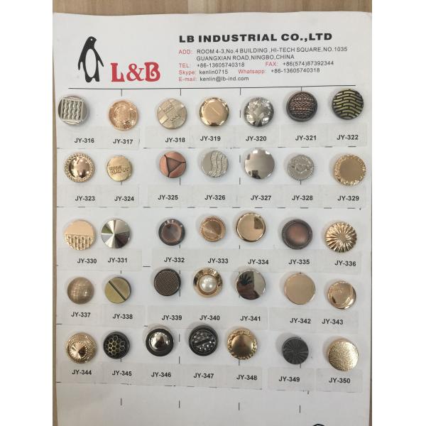 China Factory Stock Service Custom Spring Metal Alloy Snap Buttons For Clothing