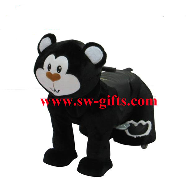 High quality and cheap plush motorized riding animals in mall for sell