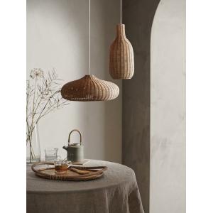 Modern Natural Brown Weave Lantern Pendant Light Handcrafted Bamboo Chandelier