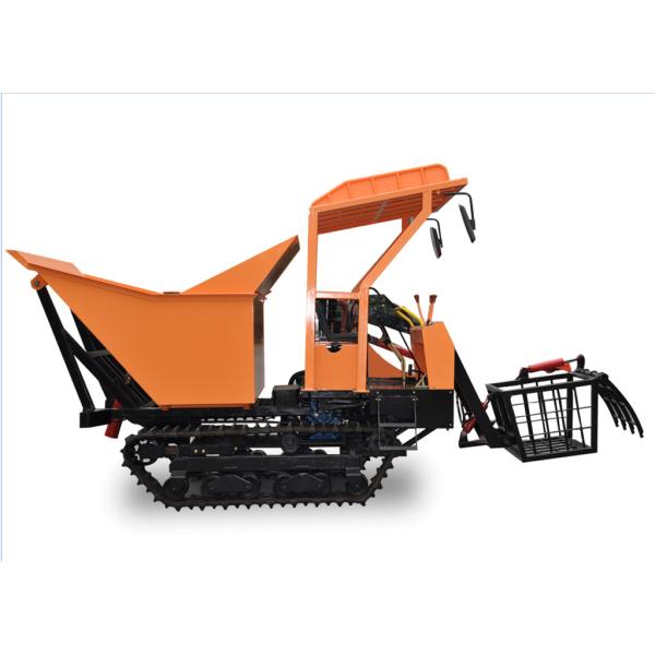 Compact Structure Motorised Wheelbarrow Tracked Tipper Strong Carring Capacity