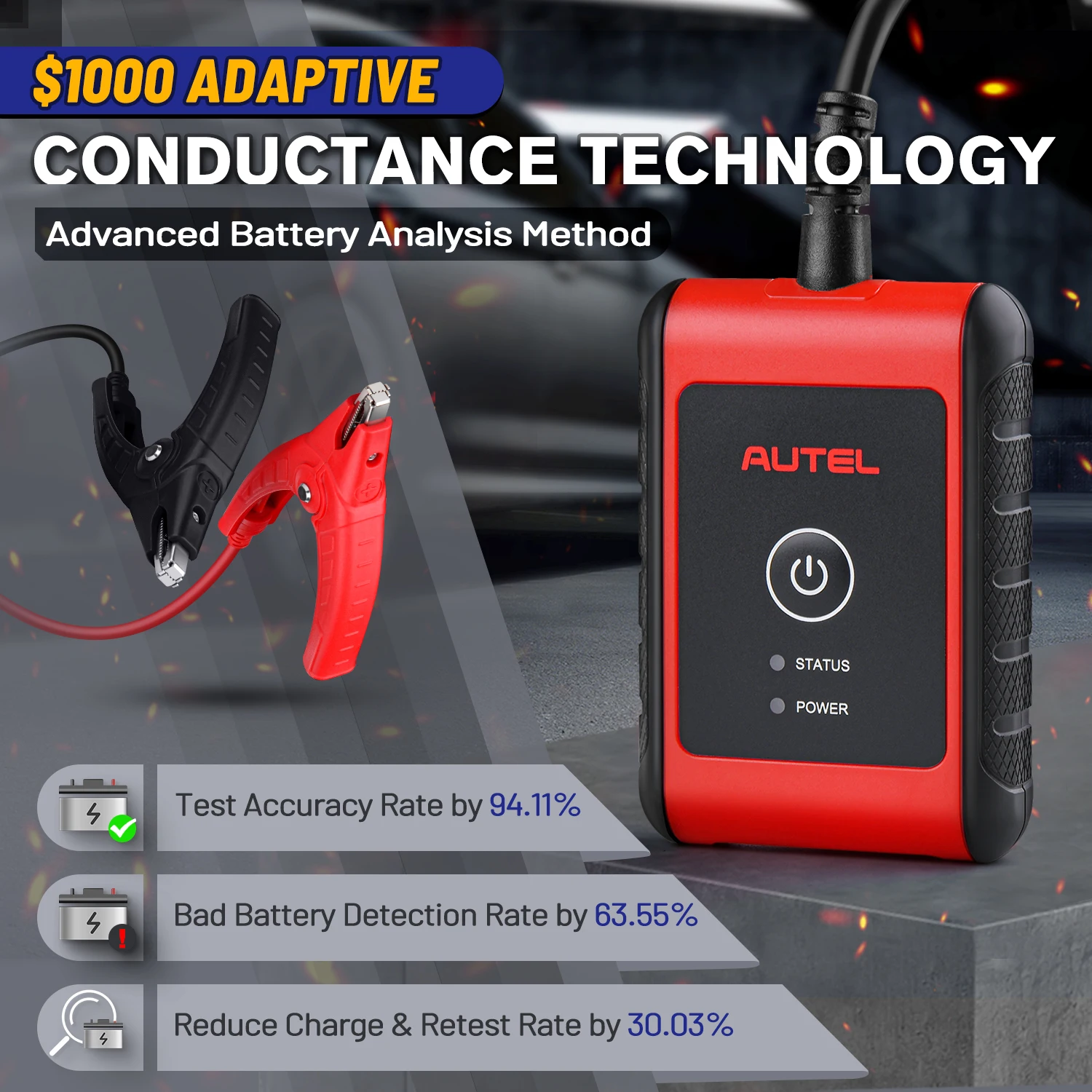 Autel MaxiBAS BT506 Auto Battery and Electrical System Analysis Tester 6V 12V 100 - 2000 CCA Car Battery Testing Tool