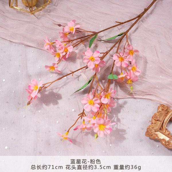 Buy Blue Star Flower Simulation Flower Fake Bouquet Artificial Silk Flower Plastic Insertion Floral Decoration Wedding Decoration Living Room Decoration at wholesale prices