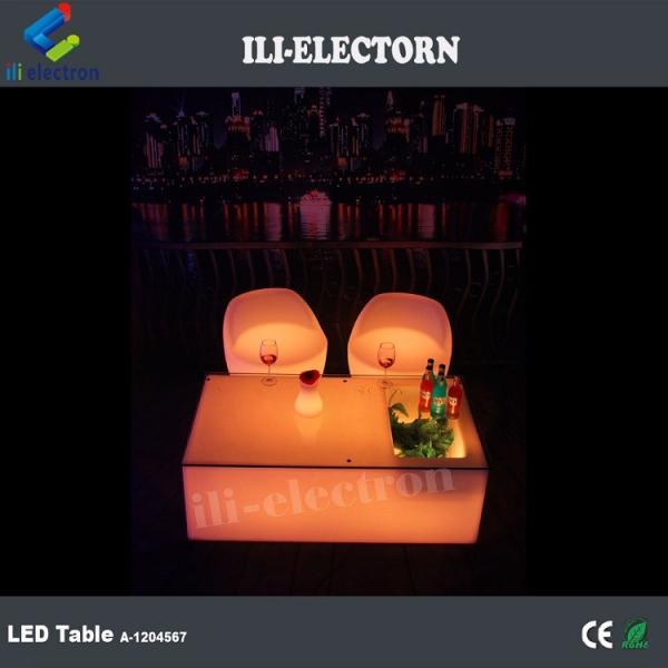 Outdoor Illuminated Ice Bucket Table Color Changing Water Resistant