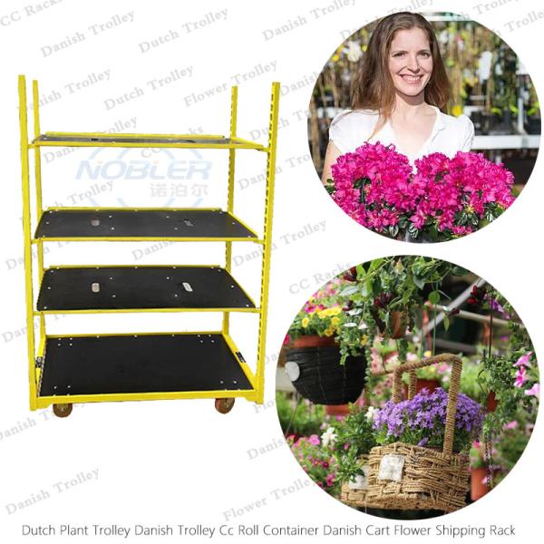 Buy Danish Flowers And Plants Display Plywood Trolley High End Plastic Strong Durable at wholesale prices