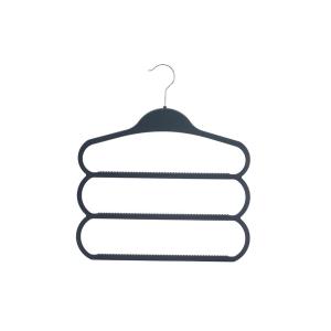 Betterall Three Tiers Space Saving Thin Black Velvet Hangers