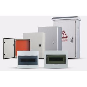 Grey Stainless Steel Electrical Cabinets / Steel Electrical Box Smooth Surface