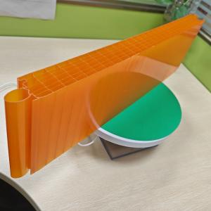 40mm Yellow Polycarbonate Sheet With Plug Pattern Texture For Structural