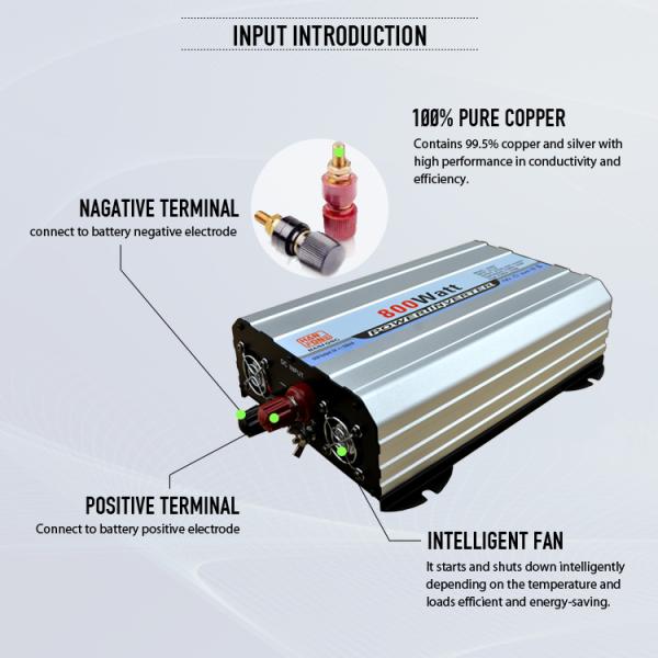HANFONG Best quality 800w modified sine wave mini car power inverter With reverse polarity protection and remote switch