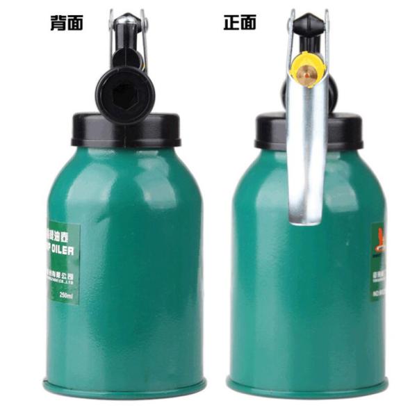 KM High pressure oil gun transparent case pump oiler 350ml long nozzle engine oiler