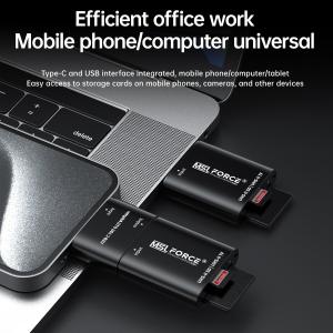 UHS-II SD TF Card Reader With USB C To USB A OTG Adapter