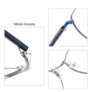 145 Millimeter Acetate Metal Glasses Frame Computer Blue Light Blocking