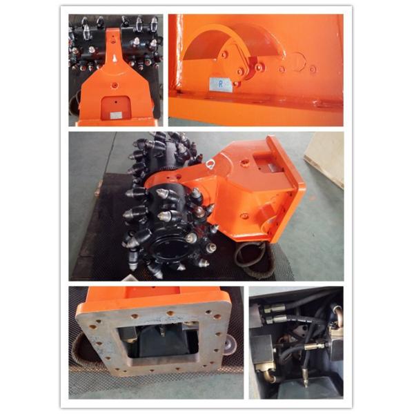 Low Noise Drum Cutter For Excavator , Flexible Hydraulic Rotary Cutter HDC50