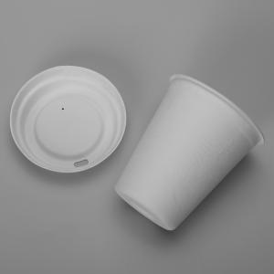 Bagasse Molded Pulp Leakproof 8oz 250ml Biodegradable Cups And Lids