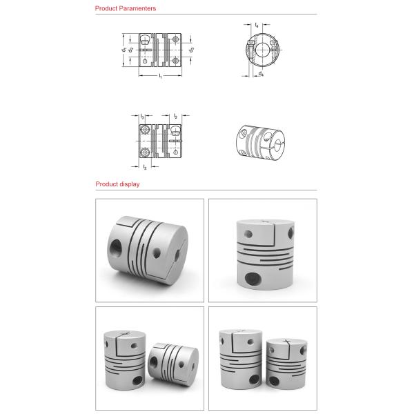 XTC quick release aluminum motor shaft coupler beam parallel groove coupling metal flexible single beam spline shaft cou
