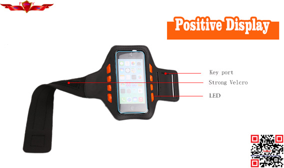 Hot Selling LED Sports Armband Cases For Iphone High Neoprene Material Multi Color