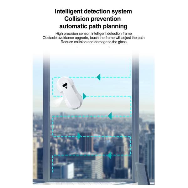 HCR-19 Automatic Spray Water Glass Window Cleaner Robot 295*145*62mm App-Controlled