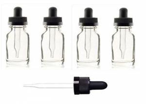 Customized Printing Glass Dropper Bottles , Medicine Dropper Bottle Blocking UV Rays