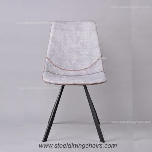 BIFMA 82CM Side Backrest Stainless Steel Dining Chairs