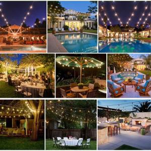 S14 LED String Lights E27 Retro Edison Filament Bulb Christmas Decoration Patio