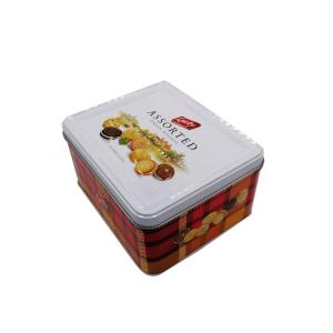 Large Cookie Tins with Lids Wholesale Tin Cookie Boxes Custom Rectangular Tin