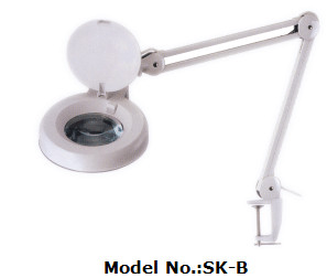 Light Grey Magnifying Lamp Glass Lens Material 22W Energy Saving Circular