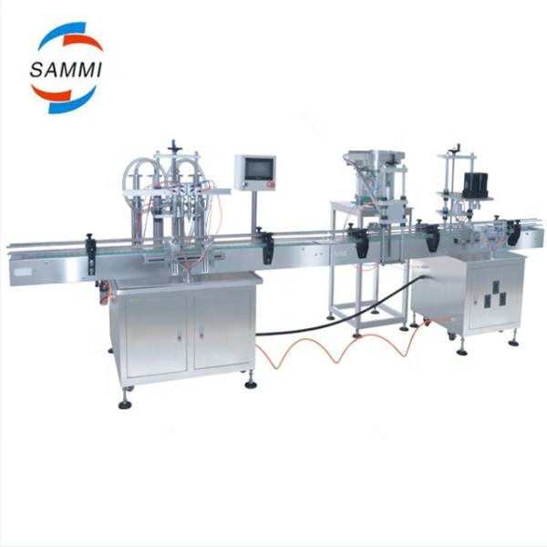 Automatic Production Machine Bottle Liquid Filling Capping Labeling Line Orange