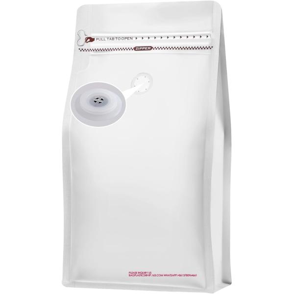 Buy Flat Bottom Coffee Pouches With Degassing Valve, Food Storage Bags With Rsealable Zipper at wholesale prices