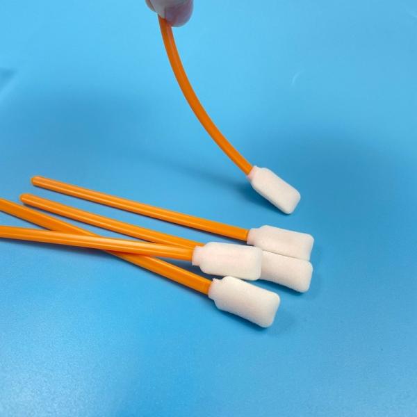 Multi Purpose 5 Inch Cleaning Swabs Orange Rectangular Foam Tips Durable PP