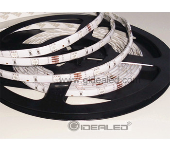SMD5050 RGB color changing LED strip, 30leds per meter white PCB flexible LED
