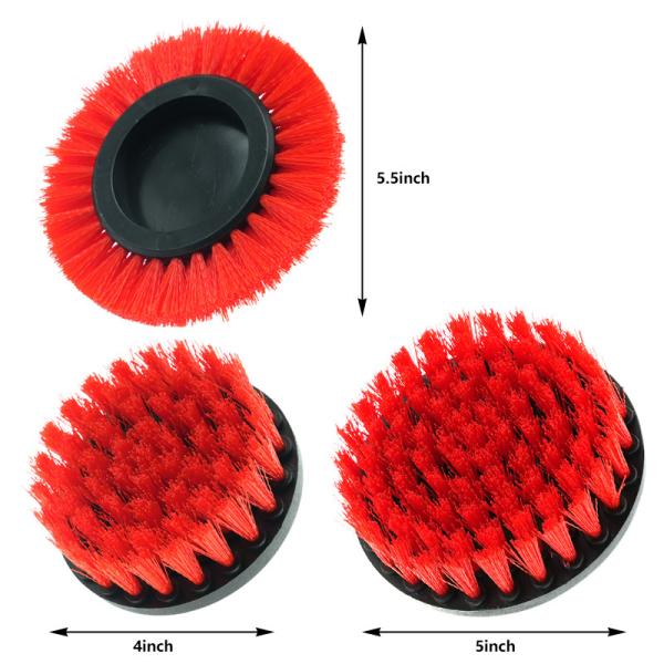 5inch Green Color Drill Attachment Brush Set For Cleaning Various Surfaces