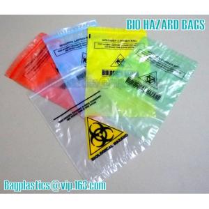 Biodegradable Material LDPE Biohazard Specimen Bag with Zipper, opaque Specimen
