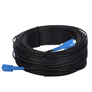 100M 1 Core Indoor Outdoor Fiber Optic Cable G657A FRP Steel Wire 8.5kg/km