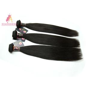 Natural Black Peruvian Human Hair / Straight Hair Bundles No Shedding