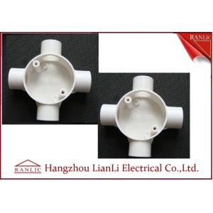 Three Way Round PVC Electrical Conduit Junction Box BS4568 Custom Made