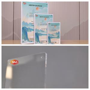 Double Sided T Shape Acrylic Sign Holder Ads Flyer Display