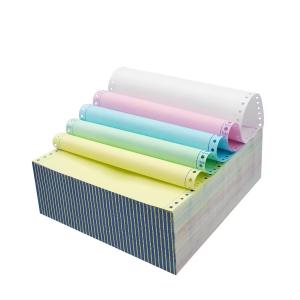 White Carbonless Computer Form Paper with Perforation for Dot Matrix Printers