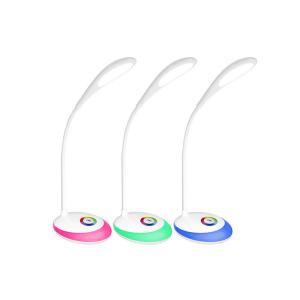 Foldable Touch Control Rgb Led Desk Lamp 3W With Dimmable Colorful Light