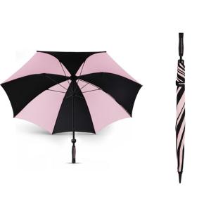 Manual Open Windproof Pongee Straight Handle Umbrella Women Design