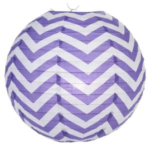Quality Purple Chevron Paper Lantern for sale