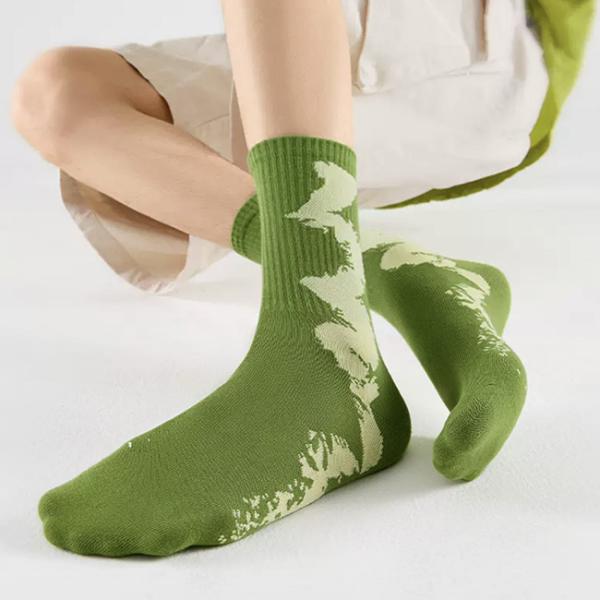 Unisex Colorful Breathable Custom Men Socks Anti Bacterial Cotton Crew Socks