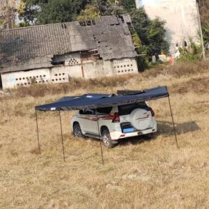 Quality Customizable Logo 270 Degree Awning D Hole Retractable Freestanding for sale