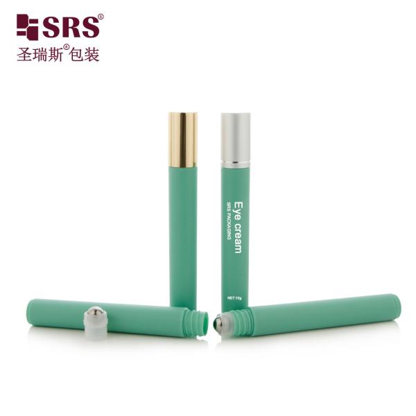 RPA-10ML(C) Injection Custom Color Glossy Matte In Mold Plastic Roller Ball Bottle Wholesale Eye Gel Serum Bottle Tube