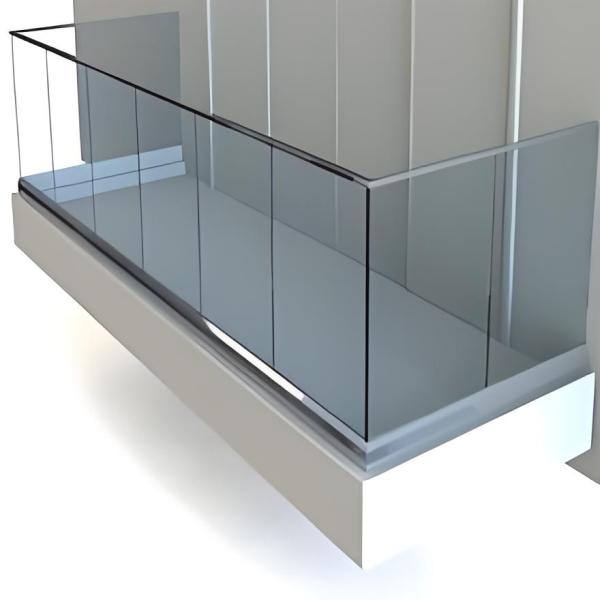 Buy Frameless Aluminum Glass Fence System Weatherproof Low Maintenance at wholesale prices