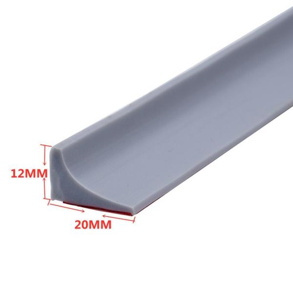 Bendable Water Dam Barrier for Shower Threshold 10-Year Service Life Height 0.47" 14mm