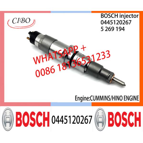 BOSCH 0445120267 Neutral Diesel Fuel Injector Assembly 0445120267 5269194 For CUMMINS/HINO Engine