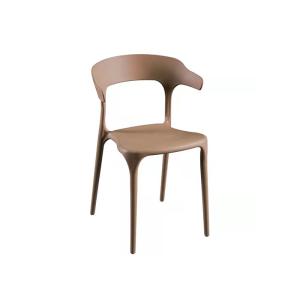 European Style Coloured Plastic Dining Chairs 50cm Blue Yellow Red