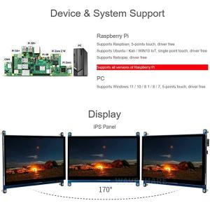 Low Power 7 Inch Capacitive HDMI LCD Touch Screen 1024×600
