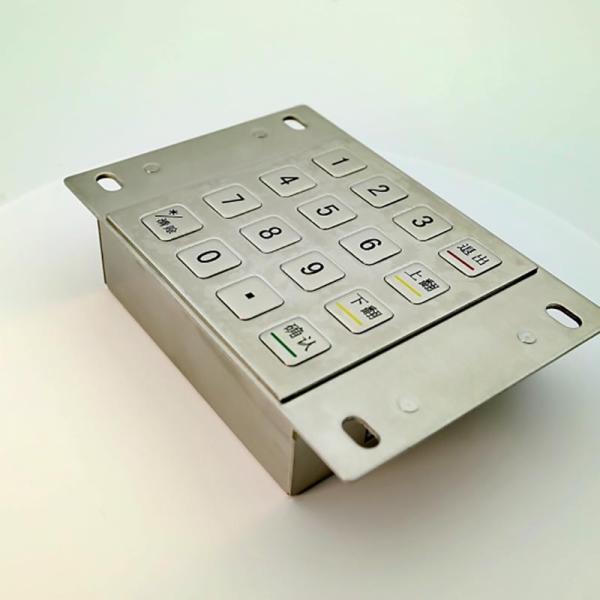 SS304 IP65 ATM Pin Pad for Payment Kiosk Metal EPP With 16 Keys