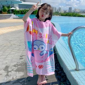 Customized Childrens Swim Towel Poncho Washable Holeproof Long Lasting